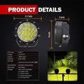 UNIVERSAL YELLOW 5 INCH 100W RATED 100 WATTS LED HEADLIGHT 12V DRIVING SPOT LIGHT FOR OFFROAD VEHICLE 4*4(COOL WHITE,)