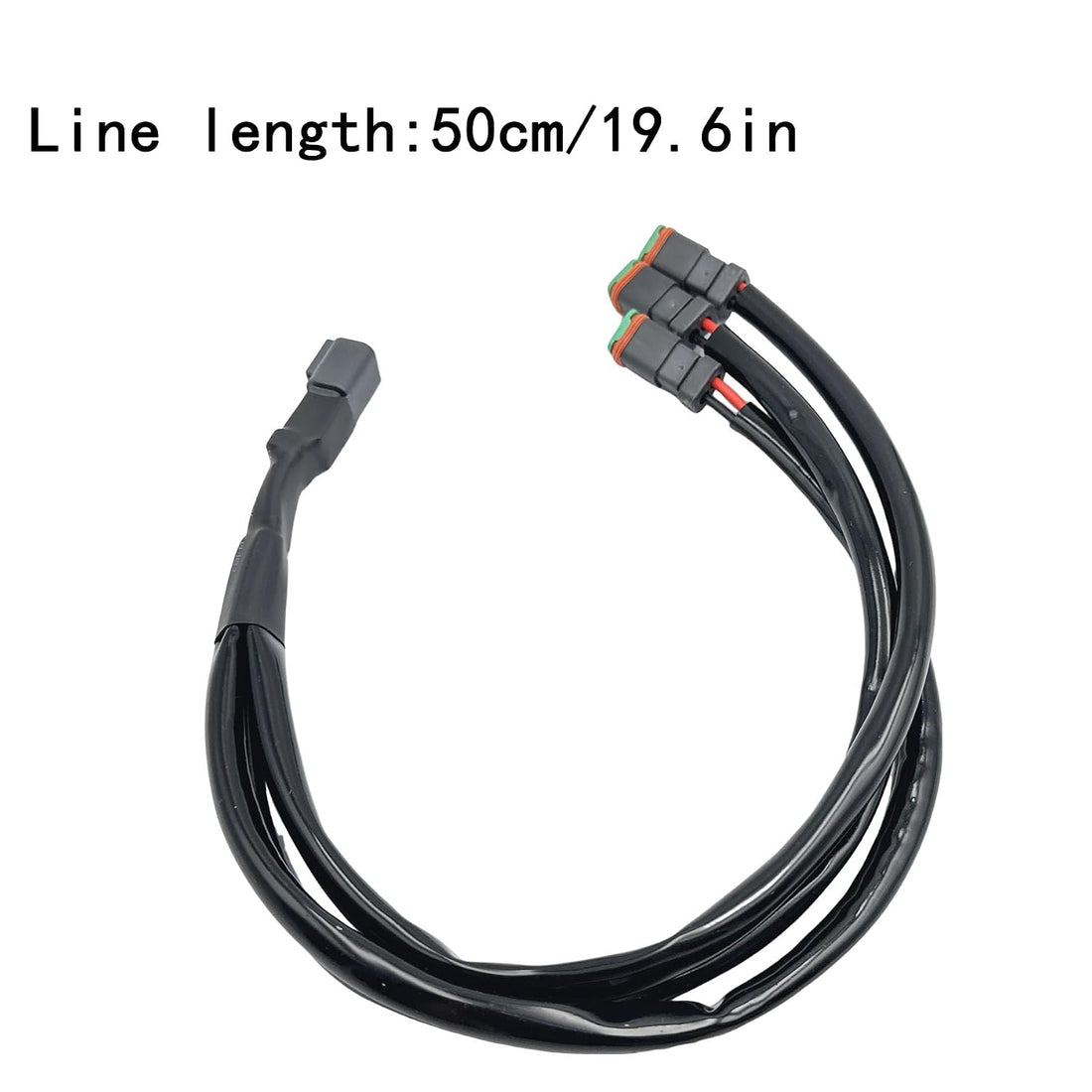 3 CORE 3 PINS 1AUTOMOTIVE 12V 3-PINWIRING HARNESS 1TO 2 SPLITTER FORR LED LIGHT BAR DUAL OUTPUT Y CAB(SPECIFICATION 3 CORE 3 PINS 1(14AWG))