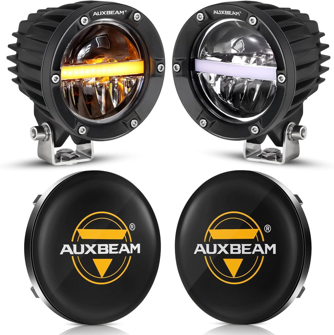 4 INCH COVER LIGHT CUSTOM UNIVERSAL 3.5/4/5/7/9 INCH BLAK WHITE YELLOW 4*4 LED FOG LIGHT SPOTLIGHT(SPECIFICATION 4 INCH COVER LIGHT COLOR -BLACK 1)