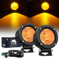 UNIVERSAL MINI 3 INCH 20W RATED POWER 20 WATTS YELLOW FORD RANGER JEEP VEHICLE WATERPROOF LED FOG DRIVING DITCH