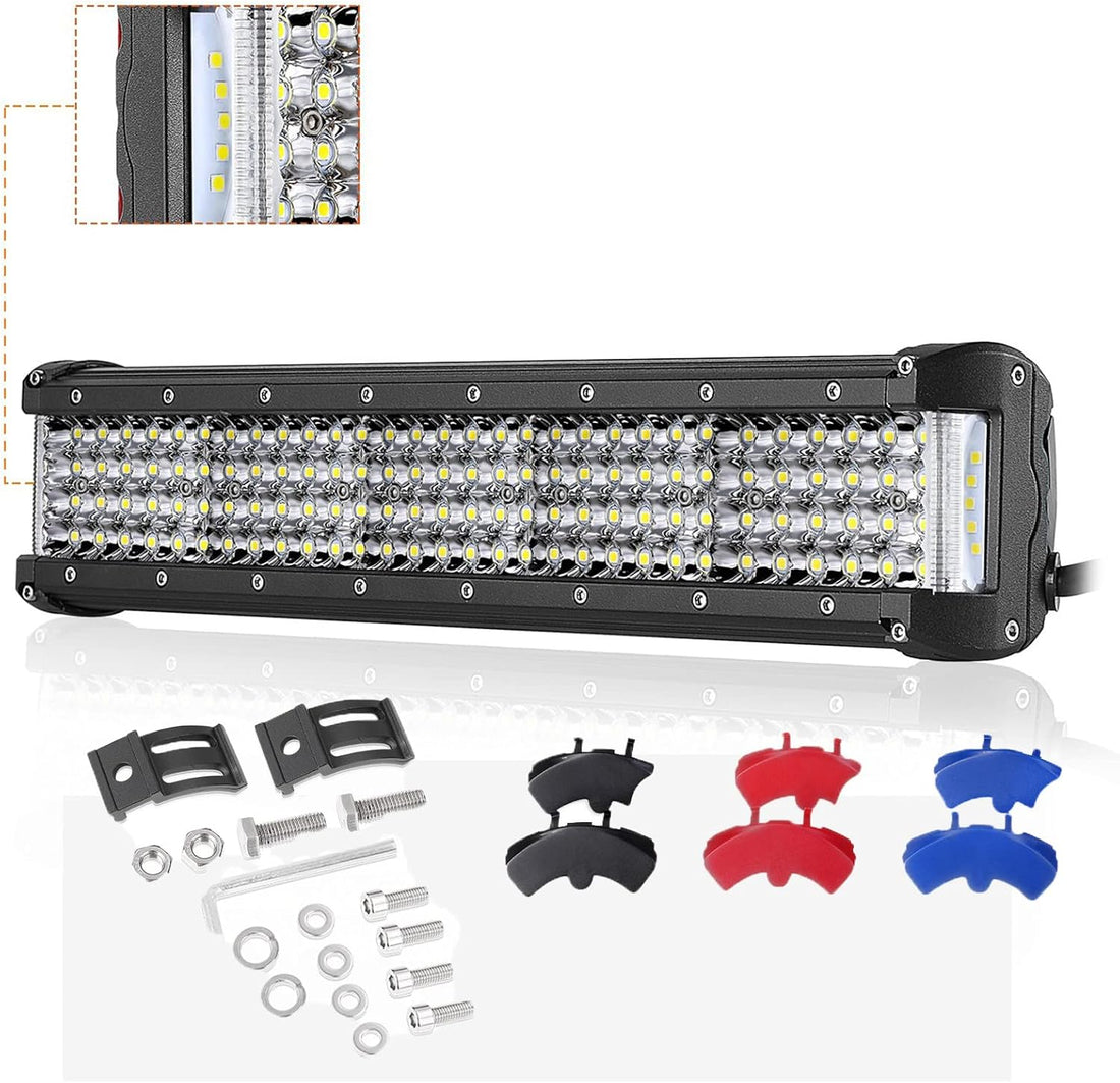 15INCH 72W SUPER BRIGHT RGB LED LIGHT BAR DOUBLE ROW WATER PROOF 10/20/20/40/52 INCH CAR TRUCK(NATURAL WHITE SPECIFICATION, RATED POWER 36-300W BEAM ANGLE SPOT
