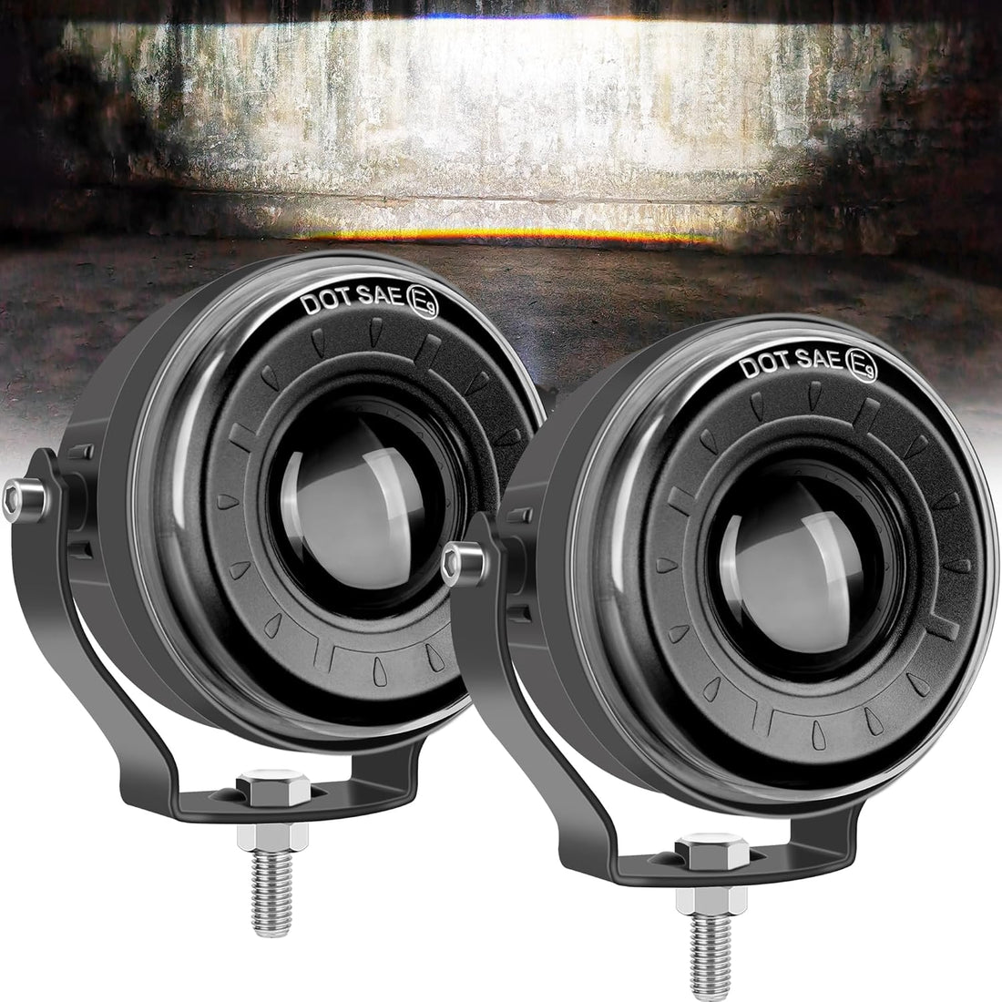 3.5 INCH COVER LIGHT CUSTOM UNIVERSAL 3.5/4/5/7/9 INCH BLAK WHITE YELLOW 4*4 LED FOG LIGHT SPOTLIGHT(SPECIFICATION 3.5 INCH COVER LIGHT